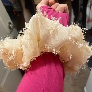 Cream large scrunchy